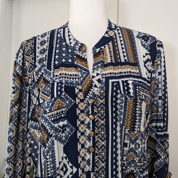 Cocomo Geometric Blouse Size L - Picture 8 of 8